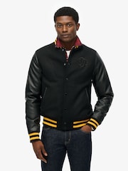 Superdry Black Classic Varsity Bomber Jacket - Image 1 of 2