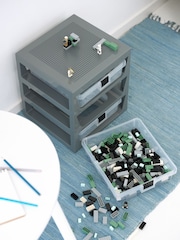 LEGO Dark Stone Grey 3 Drawer Rack - Image 1 of 3