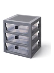 LEGO Dark Stone Grey 3 Drawer Rack - Image 2 of 3