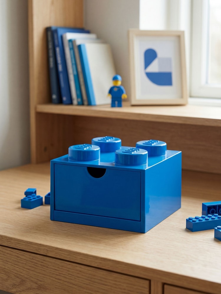 LEGO Bright Blue Desk Drawer 4 Brick Storage - Image 3 of 3
