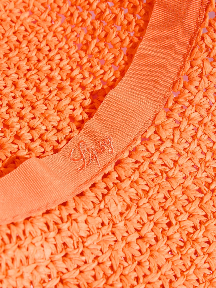 橙色 - Lipsy Faux Raffia Straw Bucket Hat - 圖片 8/8