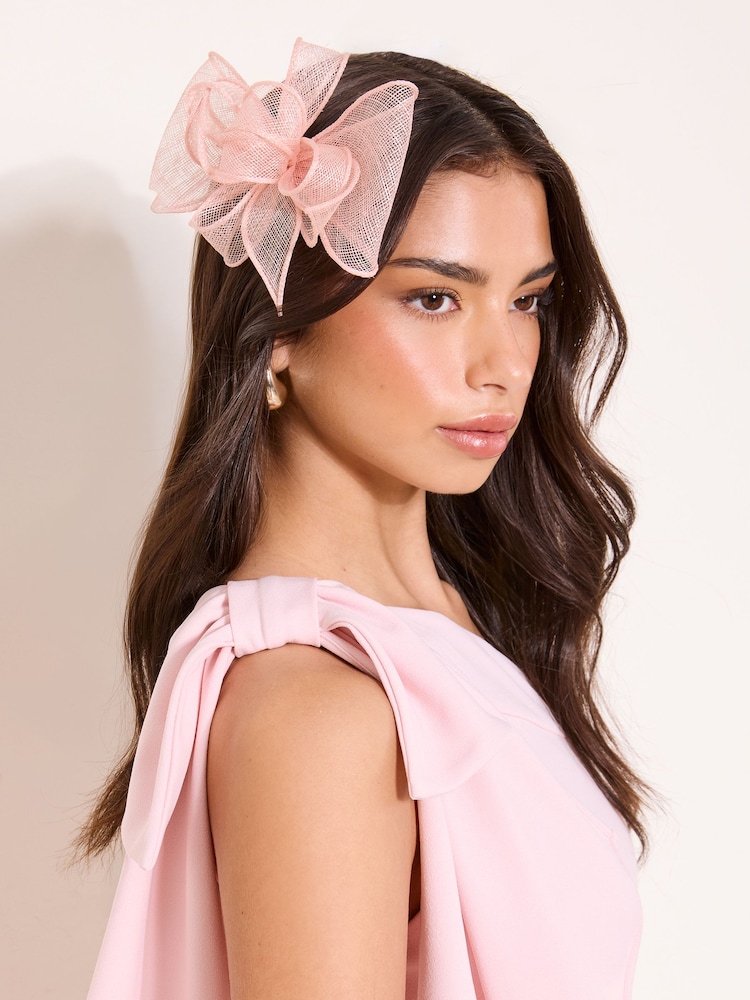 Lipsy Blush Pink Fascinator Hair Clip - Image 1 of 5