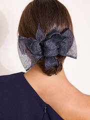 Lipsy Navy Blue Fascinator Hair Clip - Image 1 of 5