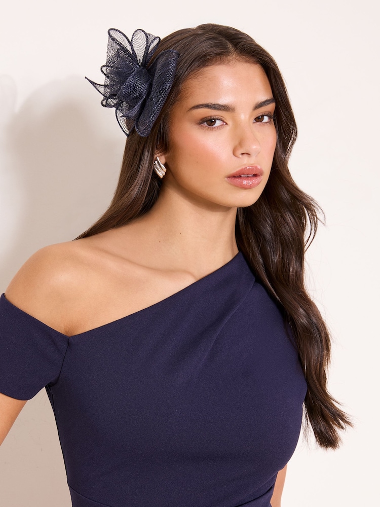 Lipsy Navy Blue Fascinator Hair Clip - Image 2 of 5