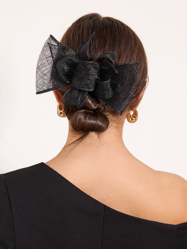 Lipsy Black Fascinator Hair Clip - Image 2 of 2