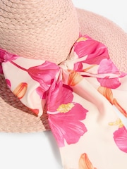 Rosa - Lipsy Faux Raffia Straw Bow Dome Hat - Bild 2 von 4