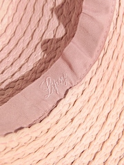 Rosa - Lipsy Faux Raffia Straw Bow Dome Hat - Bild 4 von 4