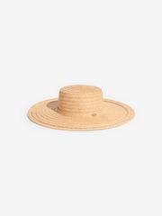 Lipsy Natural Oversized Paper Raffia Hat - Image 1 of 4
