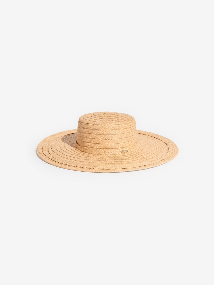 Lipsy Natural Oversized Paper Raffia Hat - Image 1 of 4