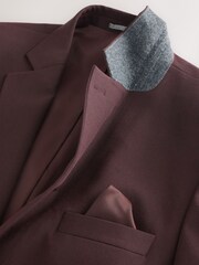 Burgundy Red Muscle Fit Motionflex Stretch Suit Jacket - Image 10 of 12