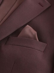 Burgundy Red Muscle Fit Motionflex Stretch Suit Jacket - Image 11 of 12