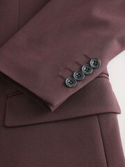Burgundy Red Muscle Fit Motionflex Stretch Suit Jacket - Image 12 of 12