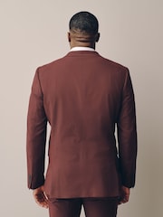 Burgundy Red Muscle Fit Motionflex Stretch Suit Jacket - Image 3 of 6