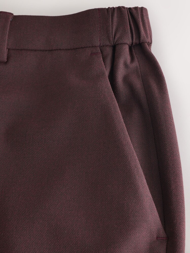 Burgundy Red Muscle Fit Motionflex Stretch Suit Trousers - Image 10 of 10