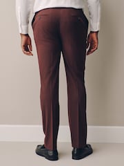 Burgundy Red Muscle Fit Motionflex Stretch Suit Trousers - Image 3 of 5