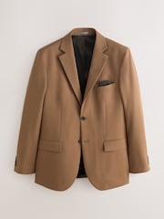Tan Brown Muscle Fit Motionflex Stretch Suit Jacket - Image 1 of 6