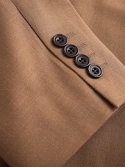 Tan Brown Muscle Fit Motionflex Stretch Suit Jacket - Image 4 of 6