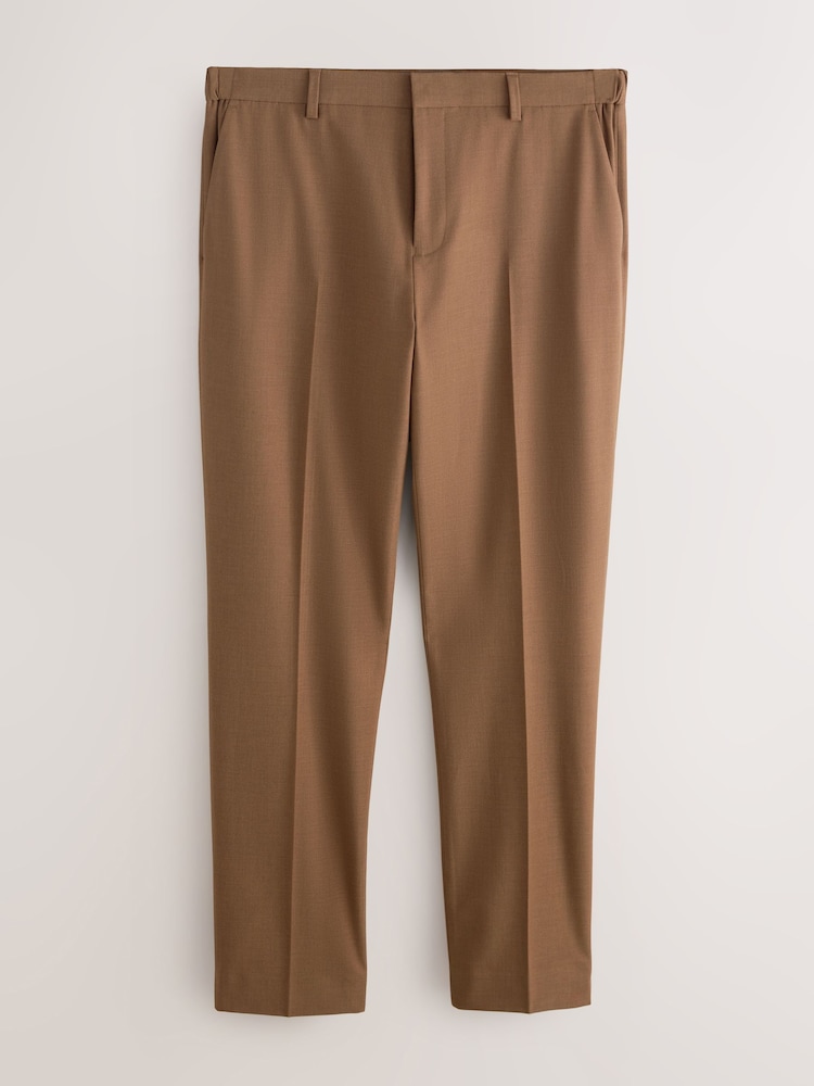 Marrón tostado - Pantalones de traje elásticos de corte ajustado Motionflex - Imagen 1 de 5 Marrón tostado - Pantalones de traje elásticos de corte ajustado Motionflex - Imagen 1 de 5