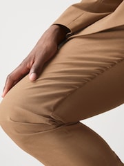 Tan Brown Muscle Fit Motionflex Stretch Suit Trousers - Image 8 of 13