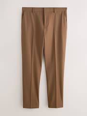 Tan Brown Muscle Fit Motionflex Stretch Suit Trousers - Image 9 of 13