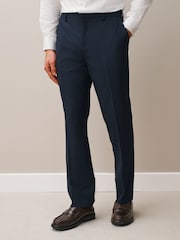 Navy Muscle Fit Motionflex Stretch Suit Trousers - Image 1 of 10