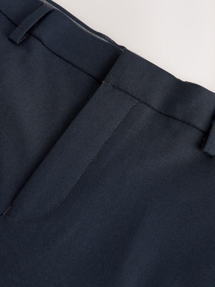 Navy Muscle Fit Motionflex Stretch Suit Trousers - Image 10 of 10