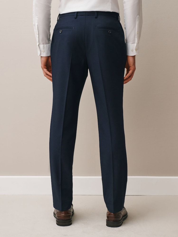 Navy Muscle Fit Motionflex Stretch Suit Trousers - Image 2 of 10