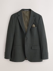 Grün - Muscle Fit Motionflex Stretch Check Suit Jacket - Bild 7 von 12