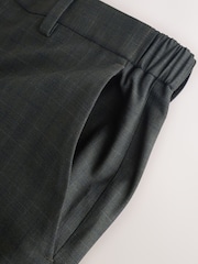 Grün - Muscle Fit Motionflex Stretch Check Suit Trousers - Bild 10 von 11
