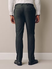 Green Muscle Fit Motionflex Stretch Check Suit Trousers - Image 3 of 5