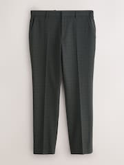 Grün - Muscle Fit Motionflex Stretch Check Suit Trousers - Bild 6 von 11