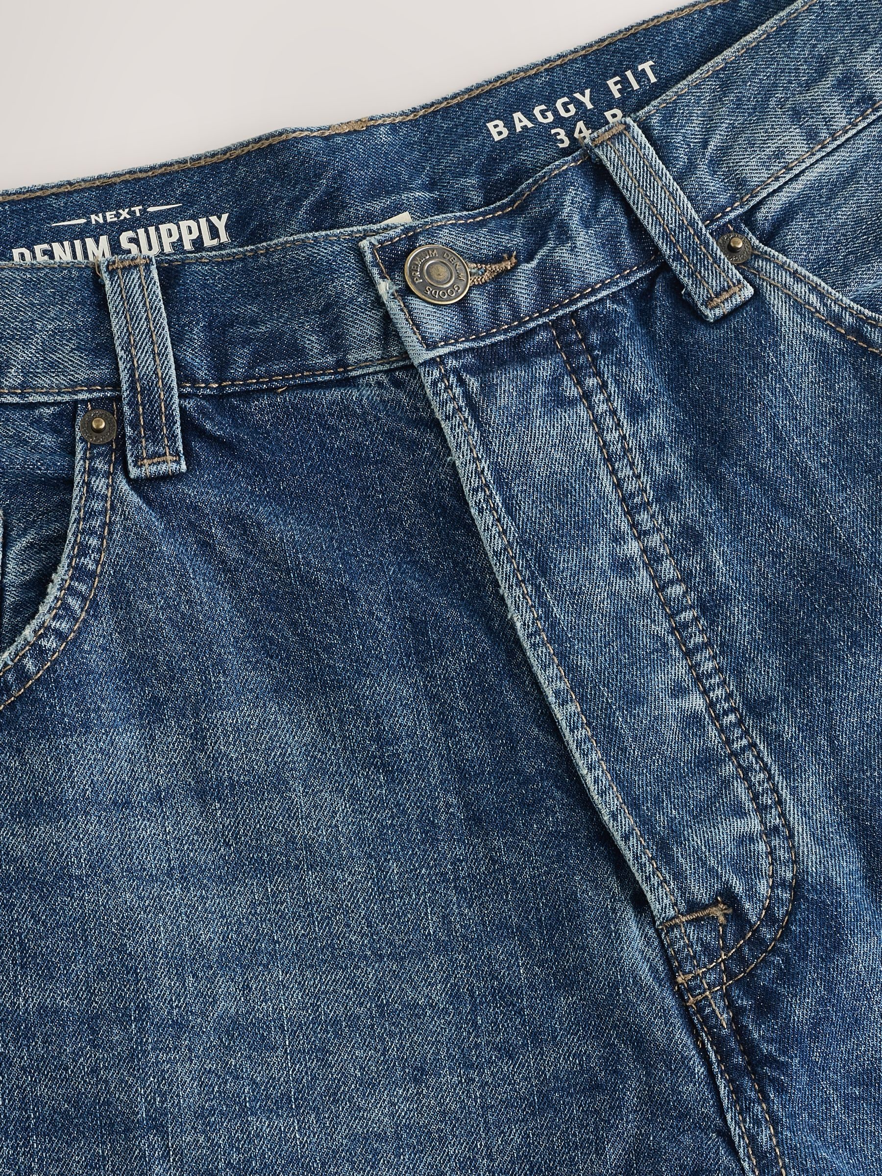 Buy Vintage Blue Baggy Fit Authentic Jeans from Next USA