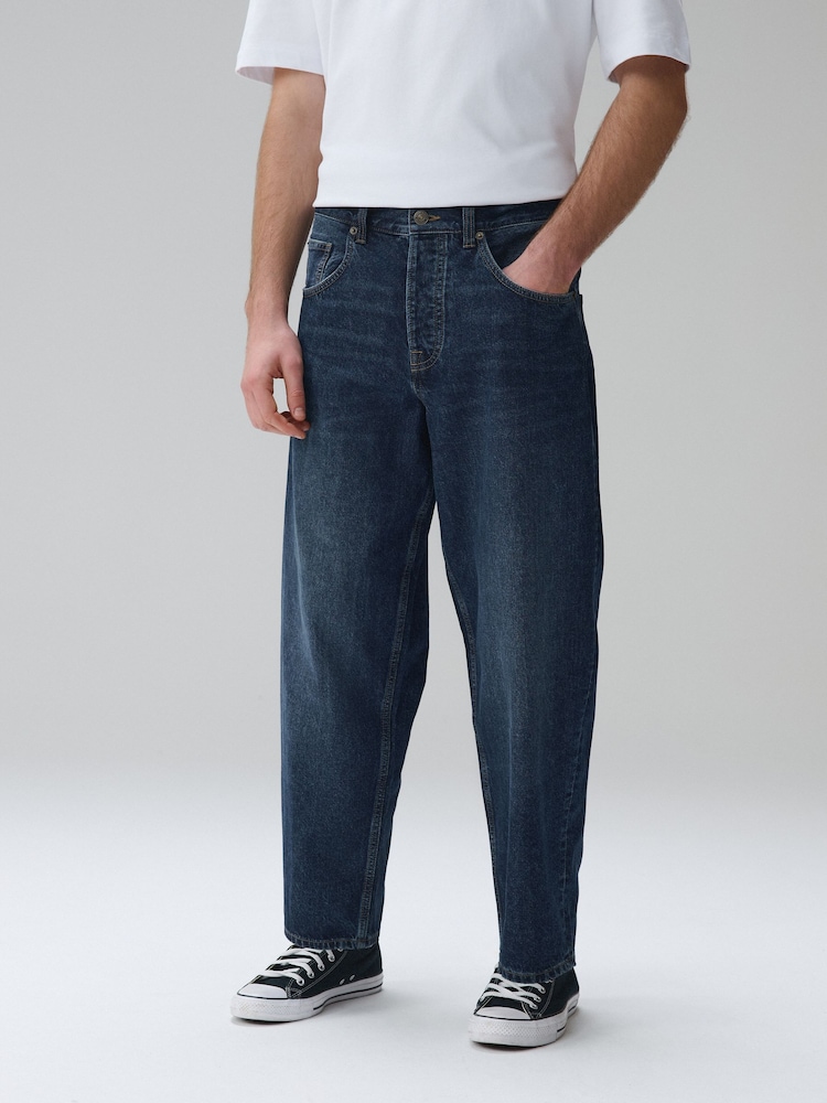 Vintage Blue Barrel Fit Authentic Jeans - Image 1 of 9