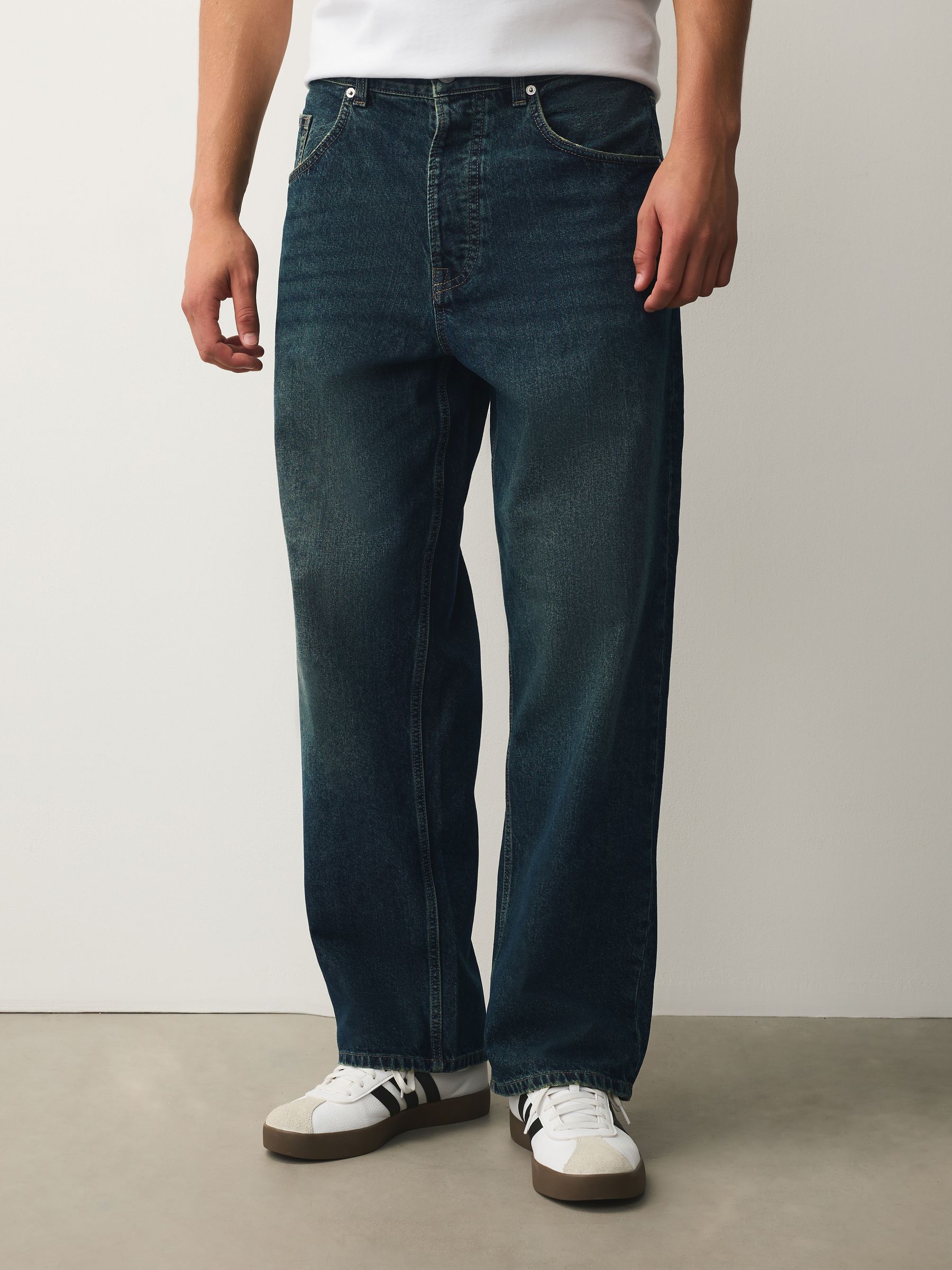 パンツ unknown straight denim Buy Blue Denim Baggy Fit Authentic Jeans from Next Romania