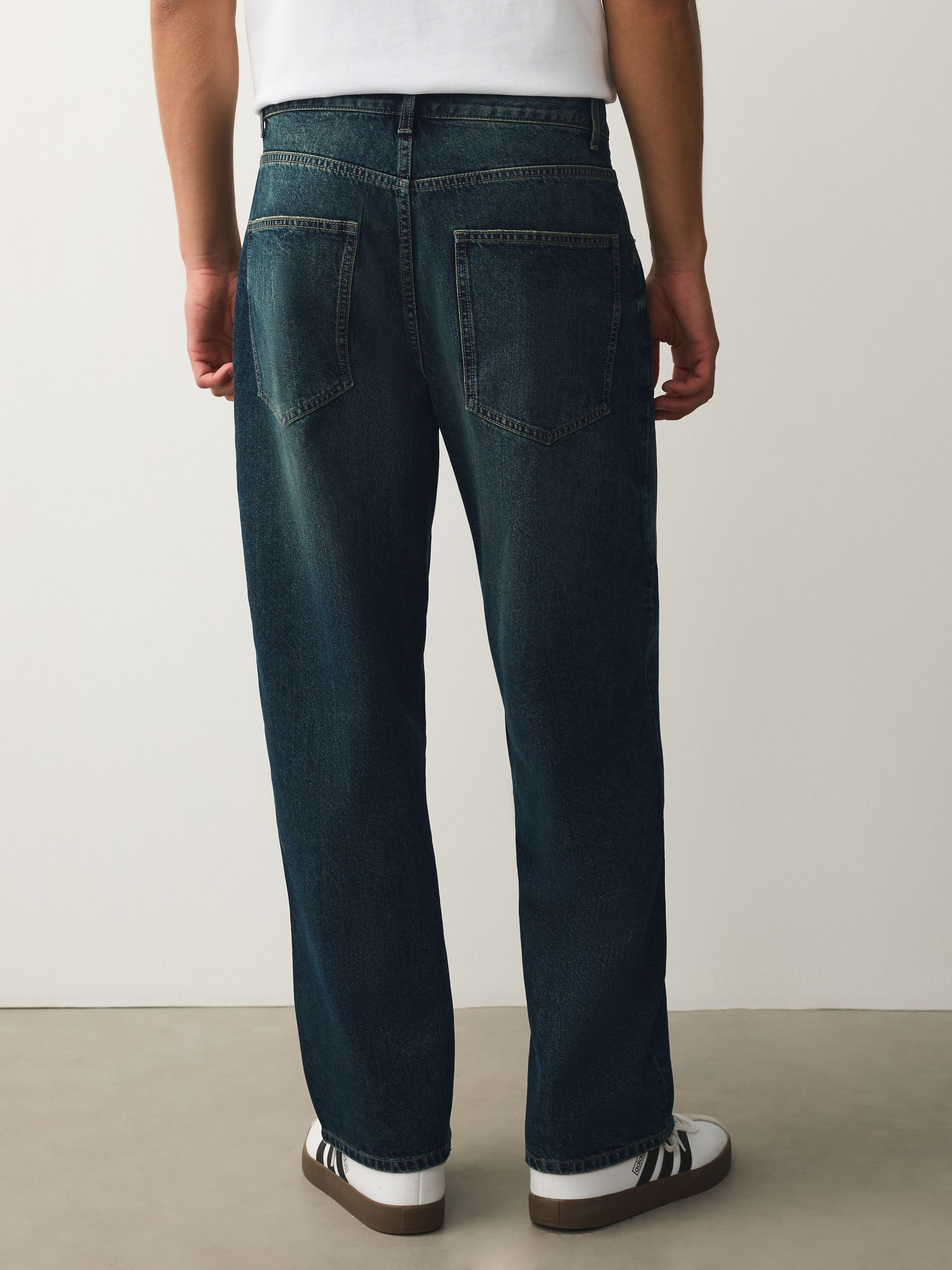 Buy Blue Denim Baggy Fit Authentic Jeans from Next Romania