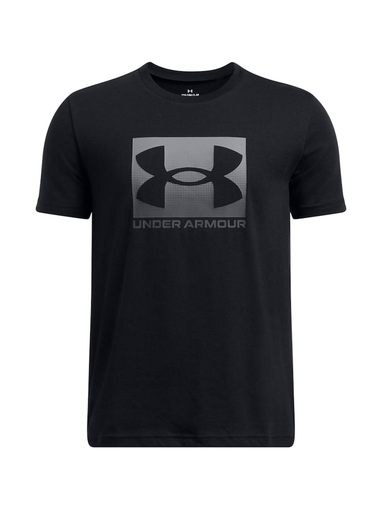Under Armour Black Boxed Sports Short Sleeve Cotton T-Shirt - Image 1 of 2 Under Armour Black Boxed Sports Short Sleeve Cotton T-Shirt - Image 1 of 2