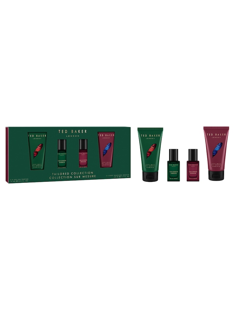 Ted Baker Mens Tailored Quad 2 x 15ml Eau de Parfum Gift Set - Image 1 of 5 Ted Baker Mens Tailored Quad 2 x 15ml Eau de Parfum Gift Set - Image 1 of 5