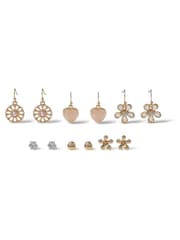 Aela Flower Gold Tone Earrings Multipack - Image 1 of 2