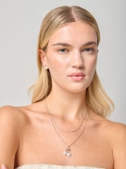 Aela Gold Tone Rhinestone Cherry Multirow Necklace - Image 1 of 3