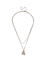 Aela Gold Tone Rhinestone Cherry Multirow Necklace - Image 2 of 3