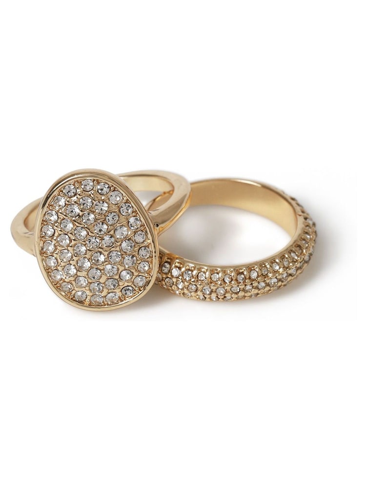 Aela Gold Tone Rhinestone Ring Multipack - Image 2 of 3