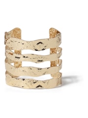 Aela Gold Tone Texture Cuff Bracelet - Image 2 of 2