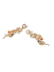 Aela Gold Tone Fruit Cluster Drop Earrings - Imaginea 3 din 3