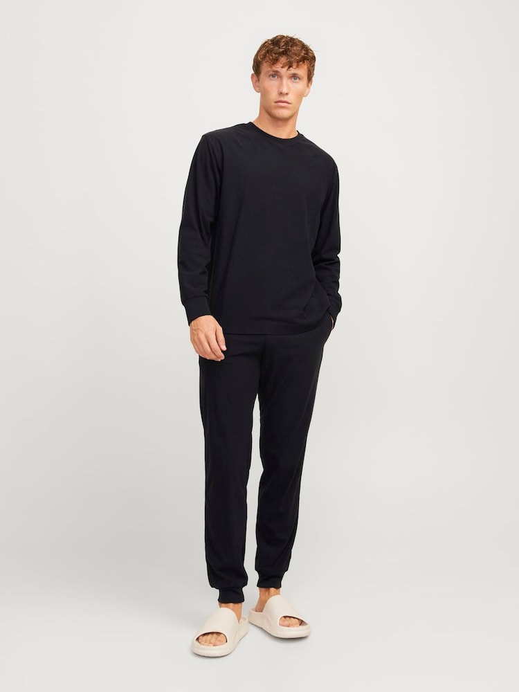 JACK & JONES Black Long Sleeve Lounge Set - Image 1 of 5 JACK & JONES Black Long Sleeve Lounge Set - Image 1 of 5