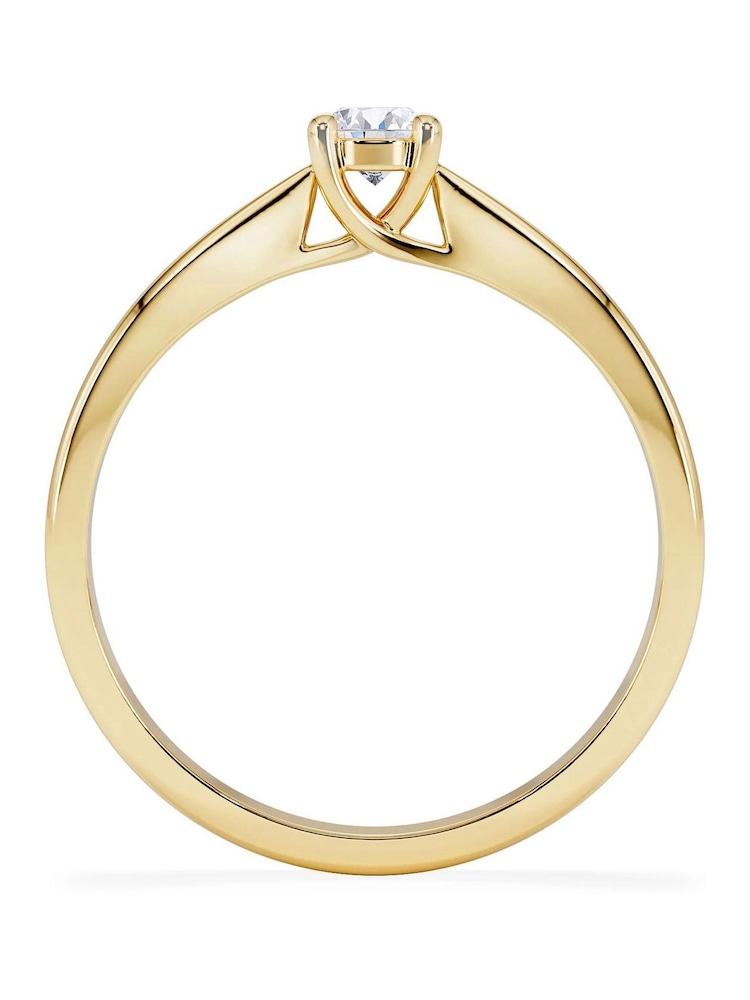 The Diamond Store White Naomi 0.25ct H/SI Lab Diamond Engagement Ring Solitaire in 9K Yellow Gold - Image 1 of 5 The Diamond Store White Naomi 0.25ct H/SI Lab Diamond Engagement Ring Solitaire in 9K Yellow Gold - Image 1 of 5