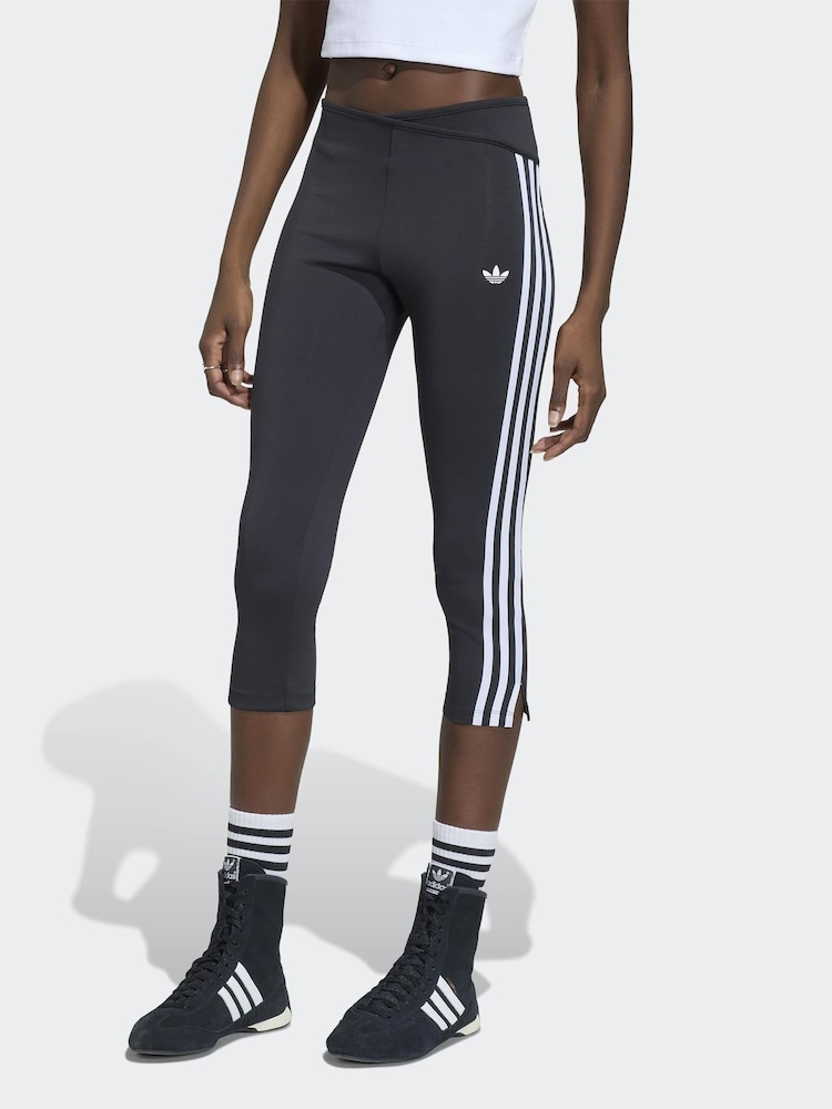 adidas Originals Black/White Capri Trousers - Image 1 of 4 adidas Originals Black/White Capri Trousers - Image 1 of 4