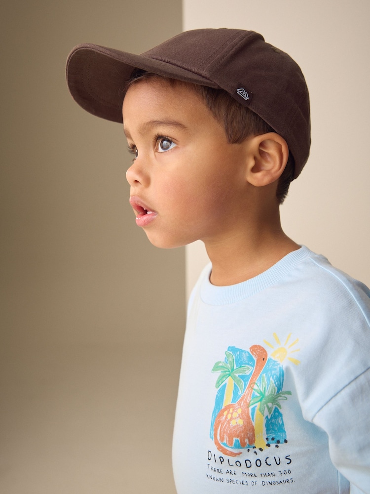 Chocolate Brown Canvas Cotton Cap 1-16 Years (3mths-16yrs) - Image 2 of 5