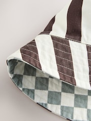 Grey/White Reversible Bucket Hat (3mths-16yrs) - Image 4 of 5