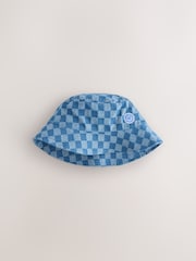 Blue Denim Checkerboard Bucket Hat (3mths-13yrs) - Image 1 of 3