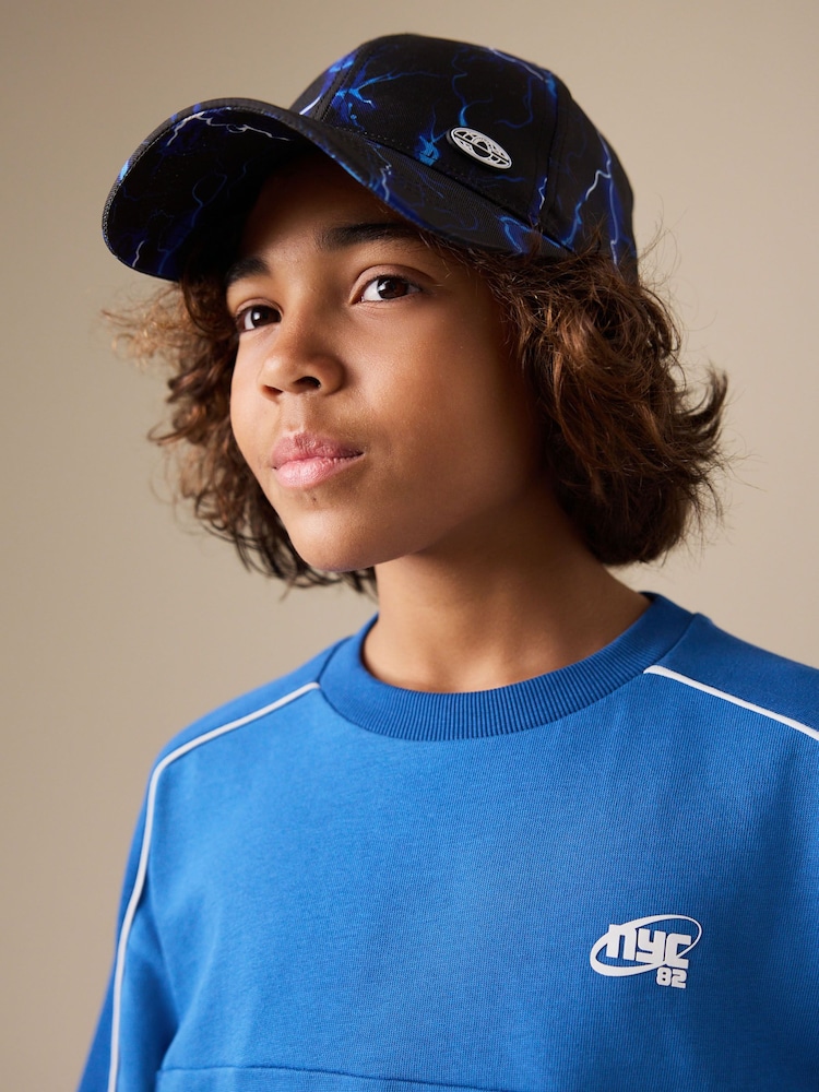 Black/Blue Lightning Bolt - Baseball-Cap (3–16 Jahre) - Bild 2 von 5